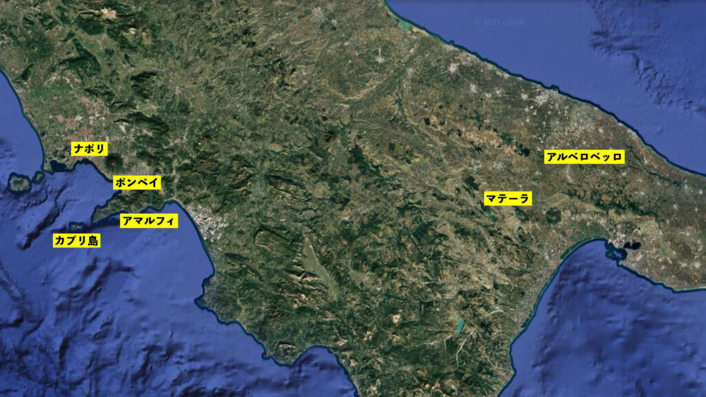 まるごと南イタリアツアー マップ